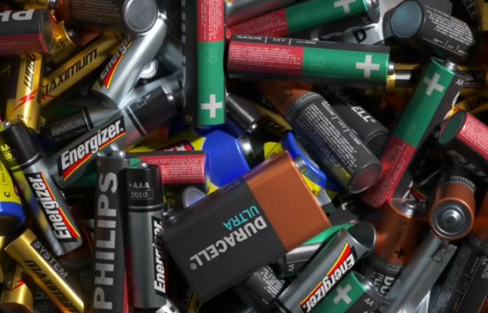 recycled batteries